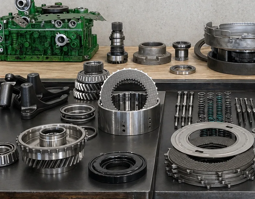 Routine workshop servicing on agricultural machinery
