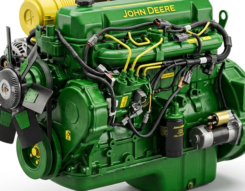 Engine repair and rebuild process with parts laid out